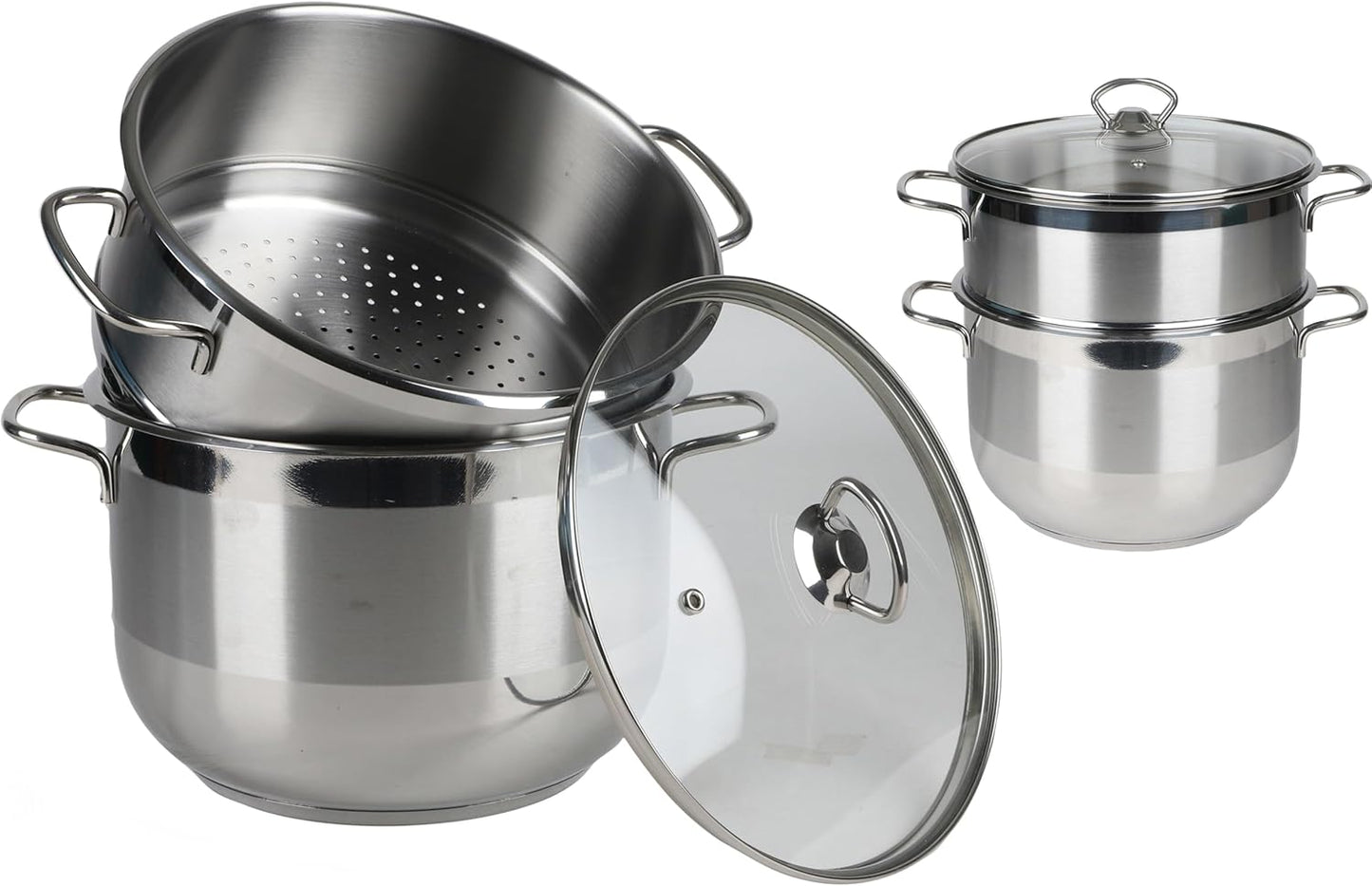 Couscous-Topf mit Glasdeckel für alle Herdarten