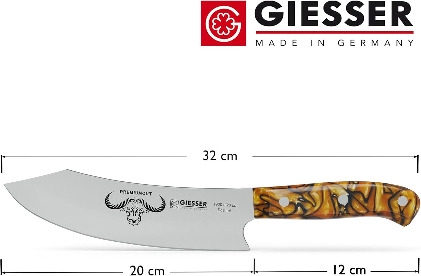 PremiumCut Chefs No 1, 20 cm Kochmesser / Spicy Orange