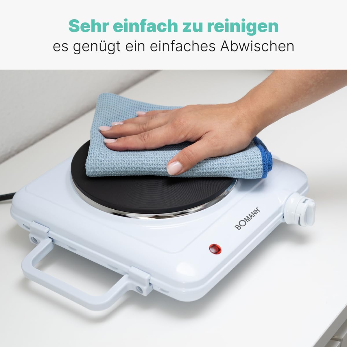 Einzelkochplatte EKP 5027 CB mit stufenlos regelbarem Thermostat, Single single hotplate