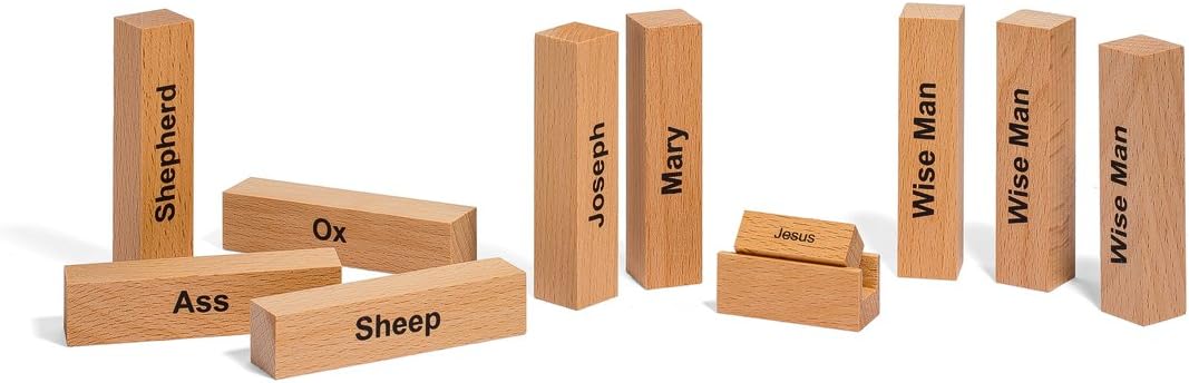 Minimal Nativity Set - puristische Krippe, Englisch
