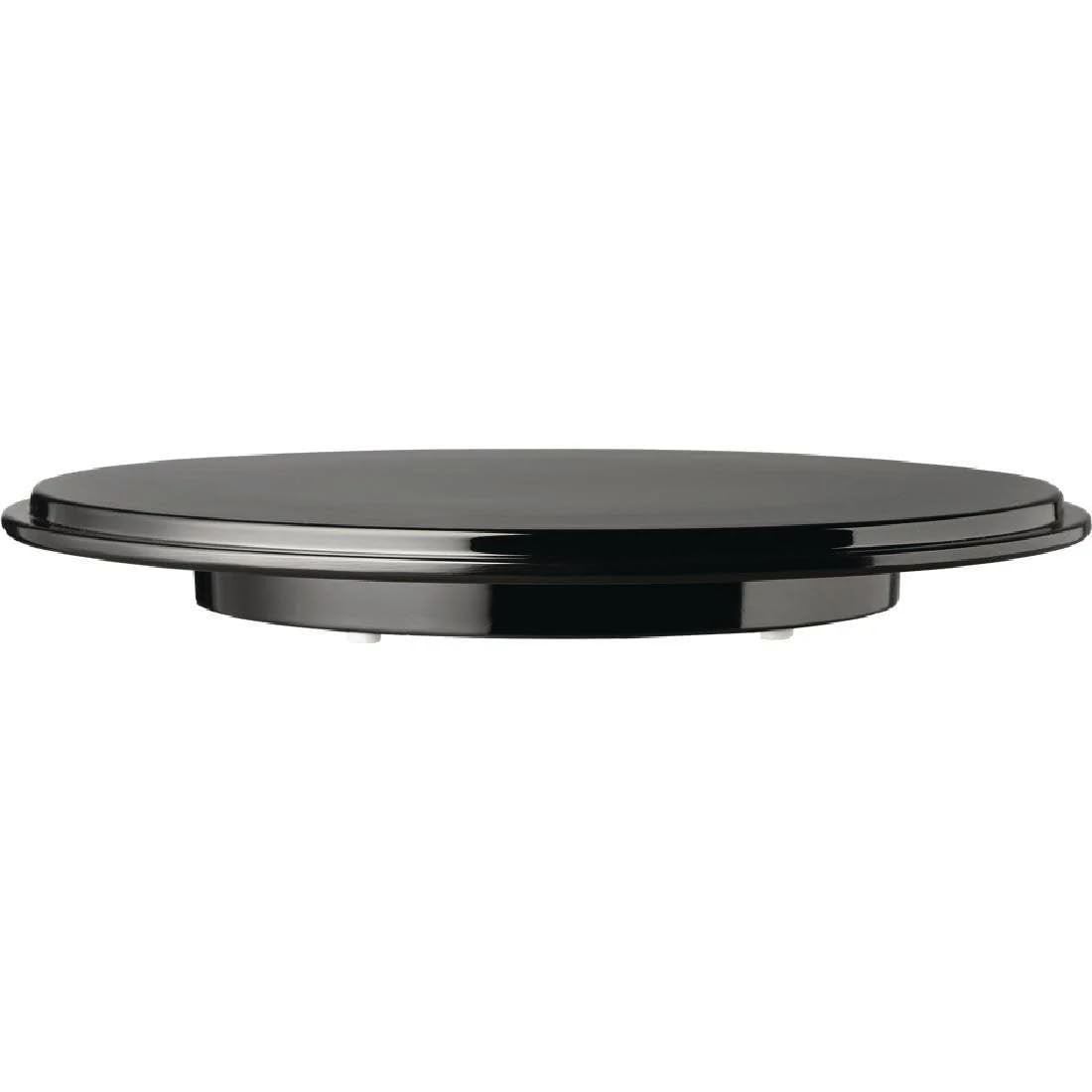 Servier- und Tortenplatte, Schwarz 3,5 cm