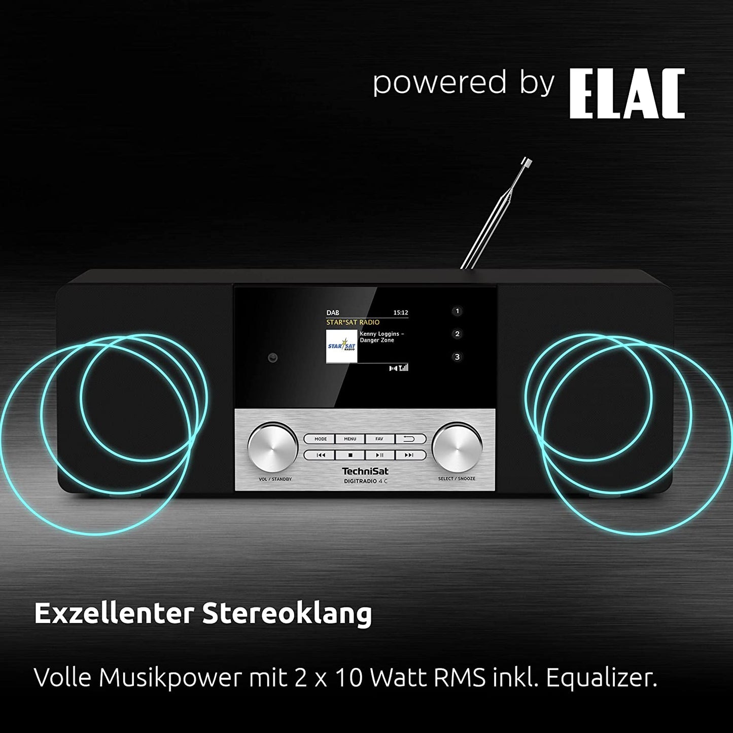 DIGITRADIO 4 C, Standard Schwarz