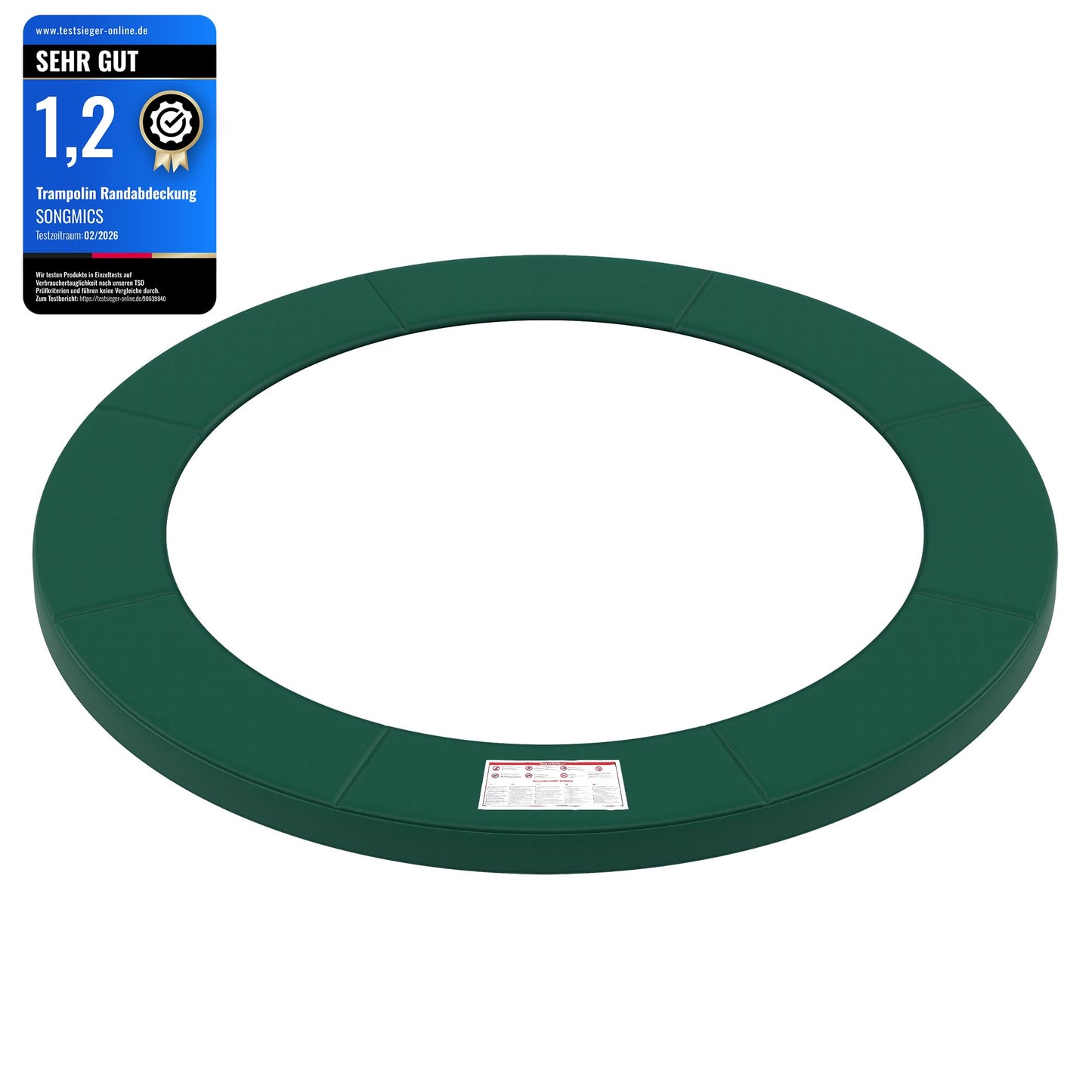 Trampolin-Randabdeckung, 244 cm, 244 cm Grün
