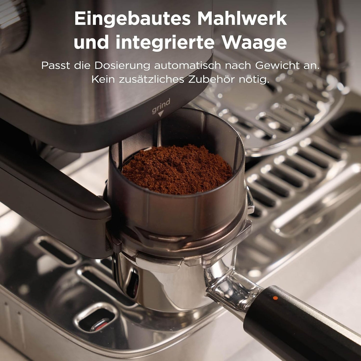Luxe Café Mini 2-in-1-Espresso- und Filterkaffeevollautomat ES351EU, 350g Abnehmbarer Bohnenbehälter