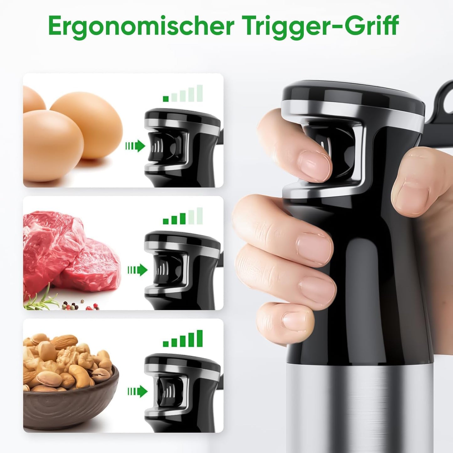 Stabmixer-Set, Schwarz