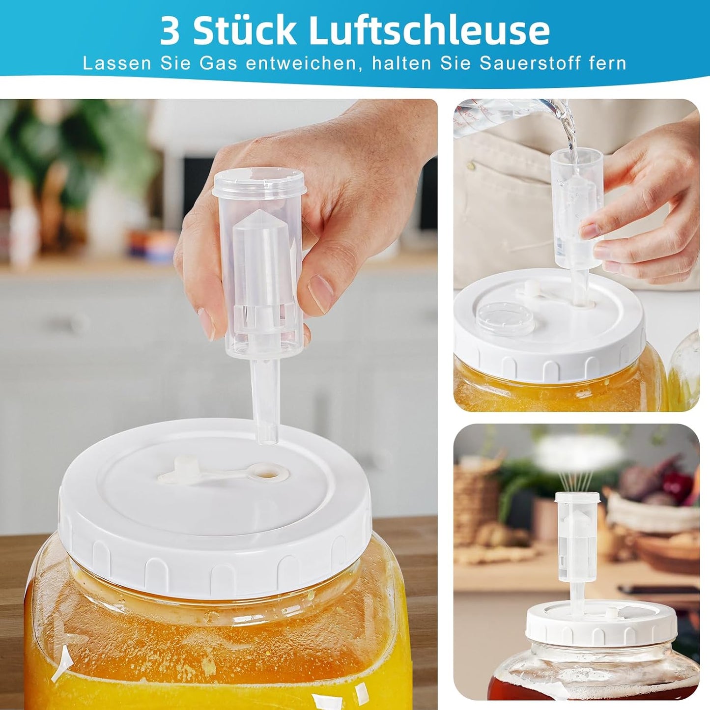 2er-Set Fermentierglas mit Luftschleuse