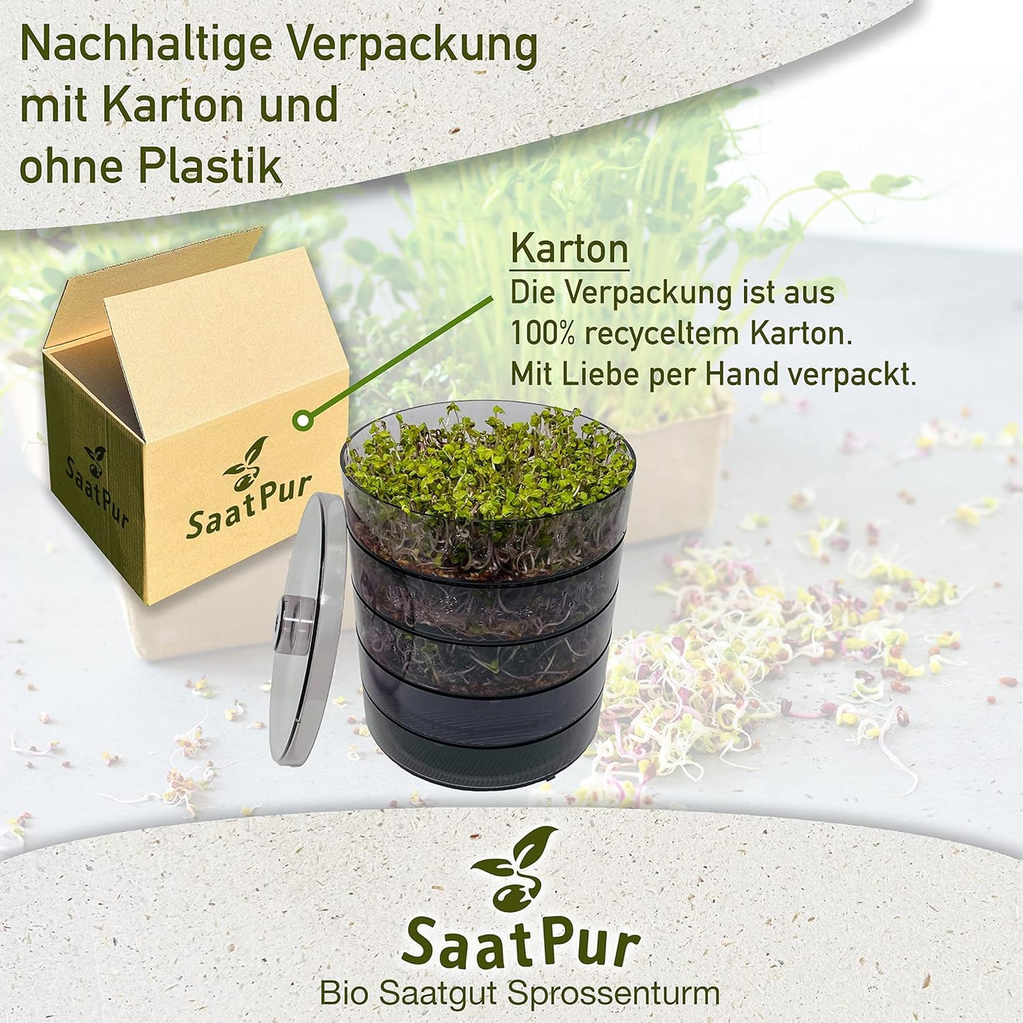 Keimsprossenbox Set 4-Etagen