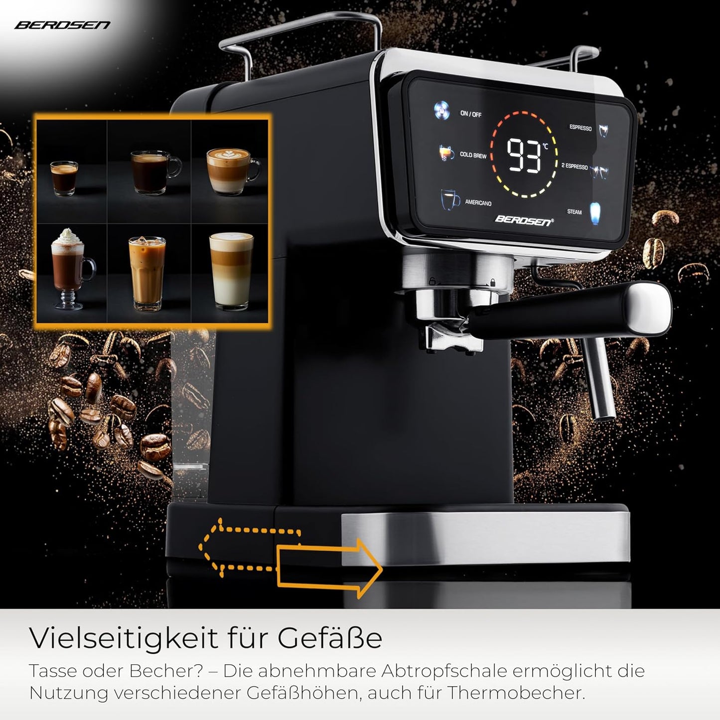 Espressomaschine mit Milchaufschäumer