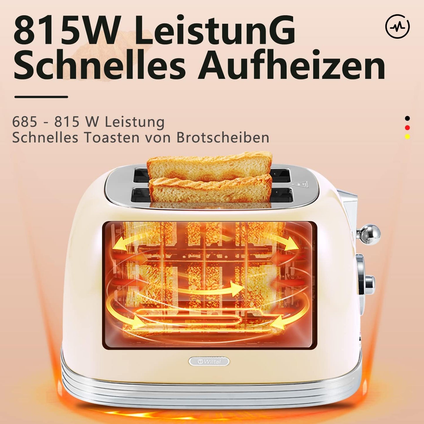 TS-R1S Retro Toaster, Cremeweiss