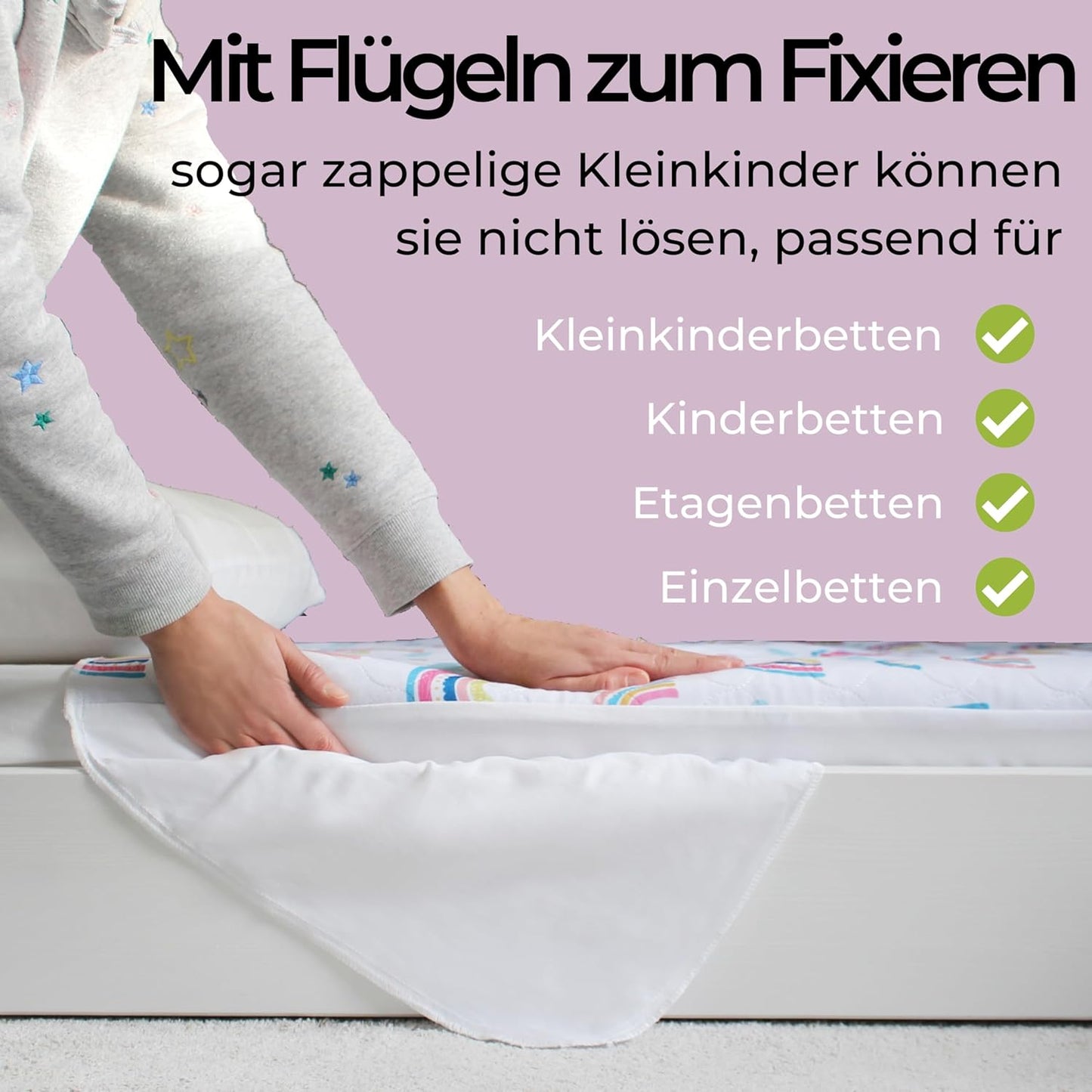 Matratzenauflage für Kinder, klein|Regenbogen
