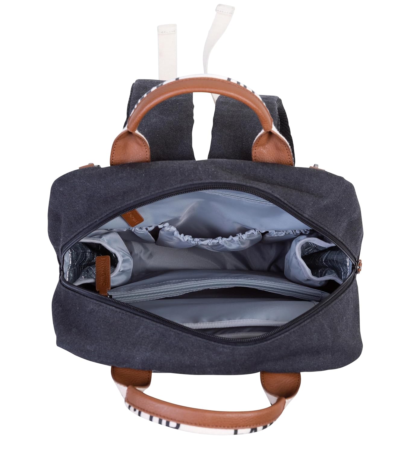 Wickelrucksack mit 11 Fächern und Isotherm-Taschen, Noir