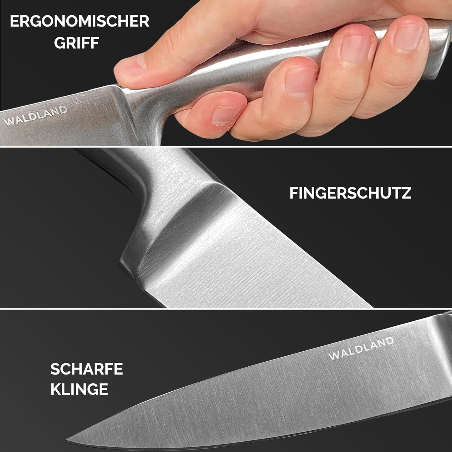 7-teiliges Messerblock-Set, Eichenholz