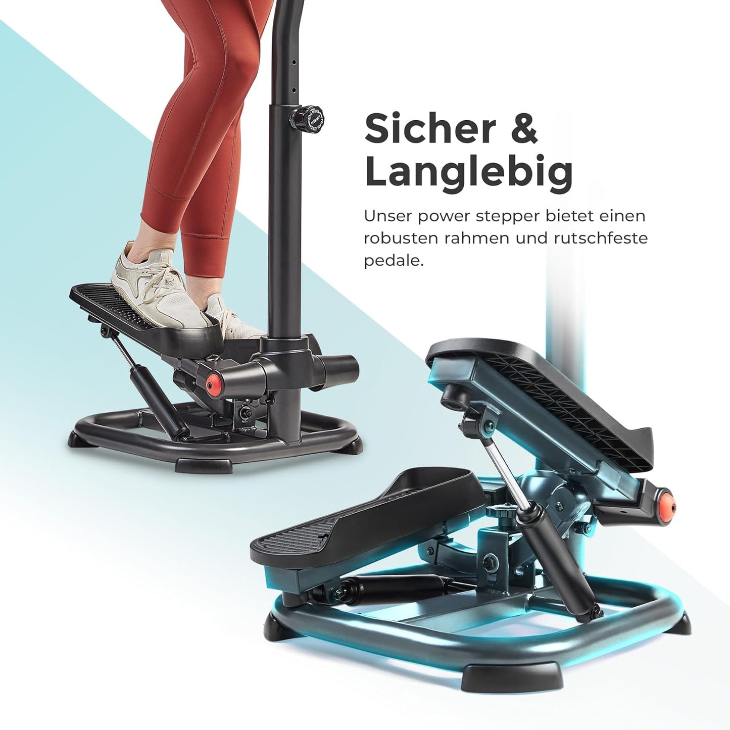 Stair Stepper mit Lenker & Widerstandsbändern, Anthrazit