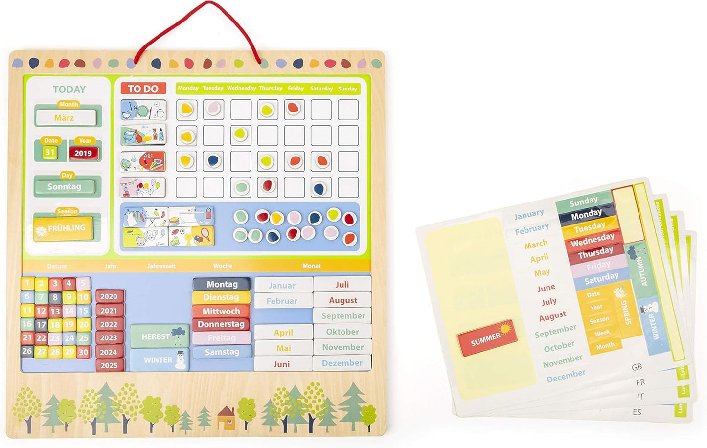 Magnetischer Wochenplaner für Kinder