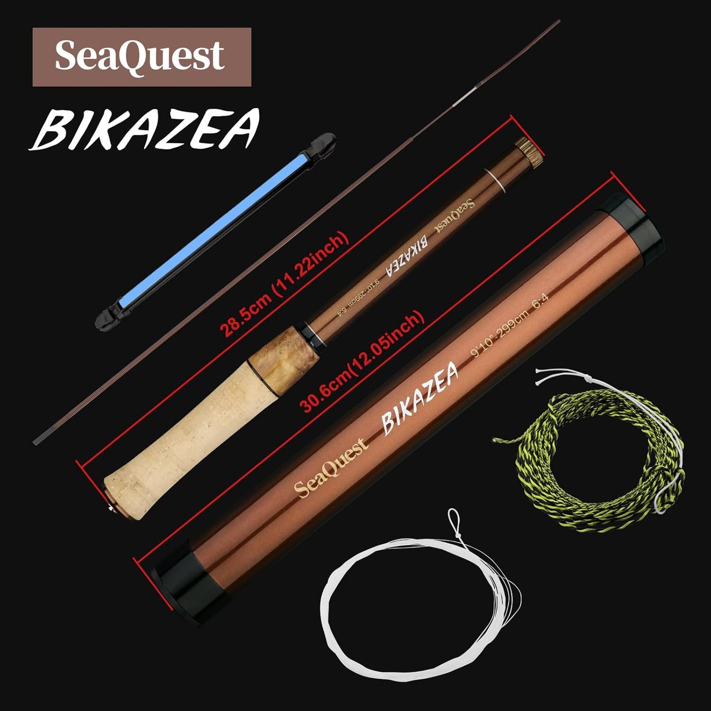 Tenkara Angelruten-Set, BIKAZEA 9'10 299cm SeaQuest Tenkara Rod
