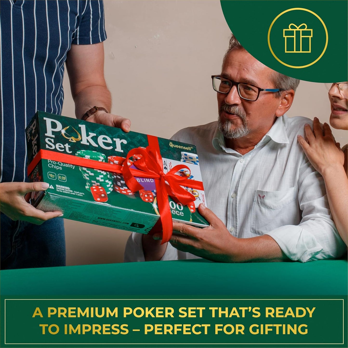 Pokerkoffer Set mit 300 Chips und Zubehör