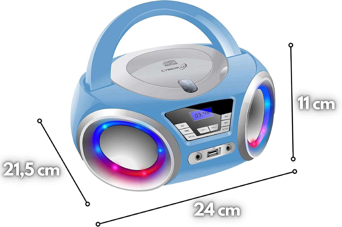Tragbarer CD-Player, Cloudy Funky Blue