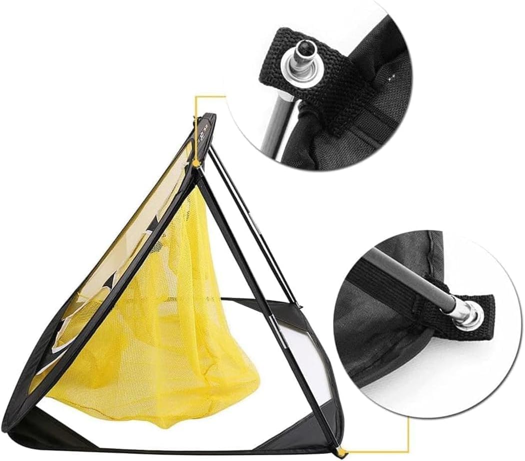Golf Übungsnetz für Indoor & Outdoor, Black Yellow-64*50*64 CM