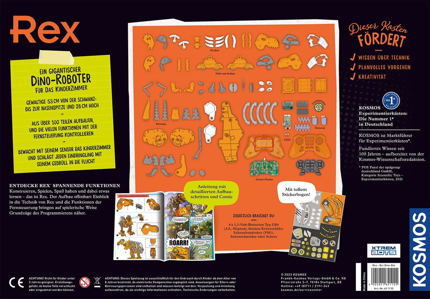 Rex - Der Dino Bot, Experimentierkasten, 53x28 centimeters