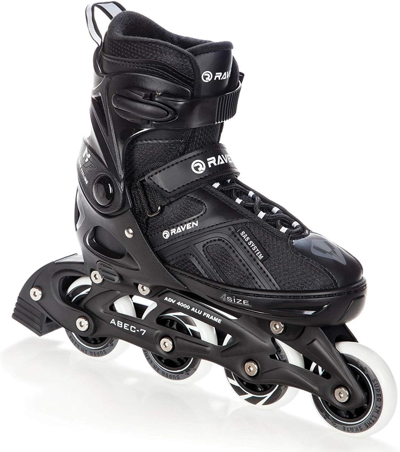 Verstellbare Inline-Skates Pulse, 37-40 (23,5cm-26cm) Black ohne Kufen