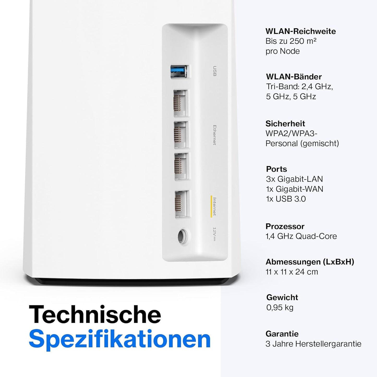 Velop MX4200 Tri-Band Mesh-WiFi 6-System, AX4200 | Tri-Band 1 Pack | 1-2 Bedrooms