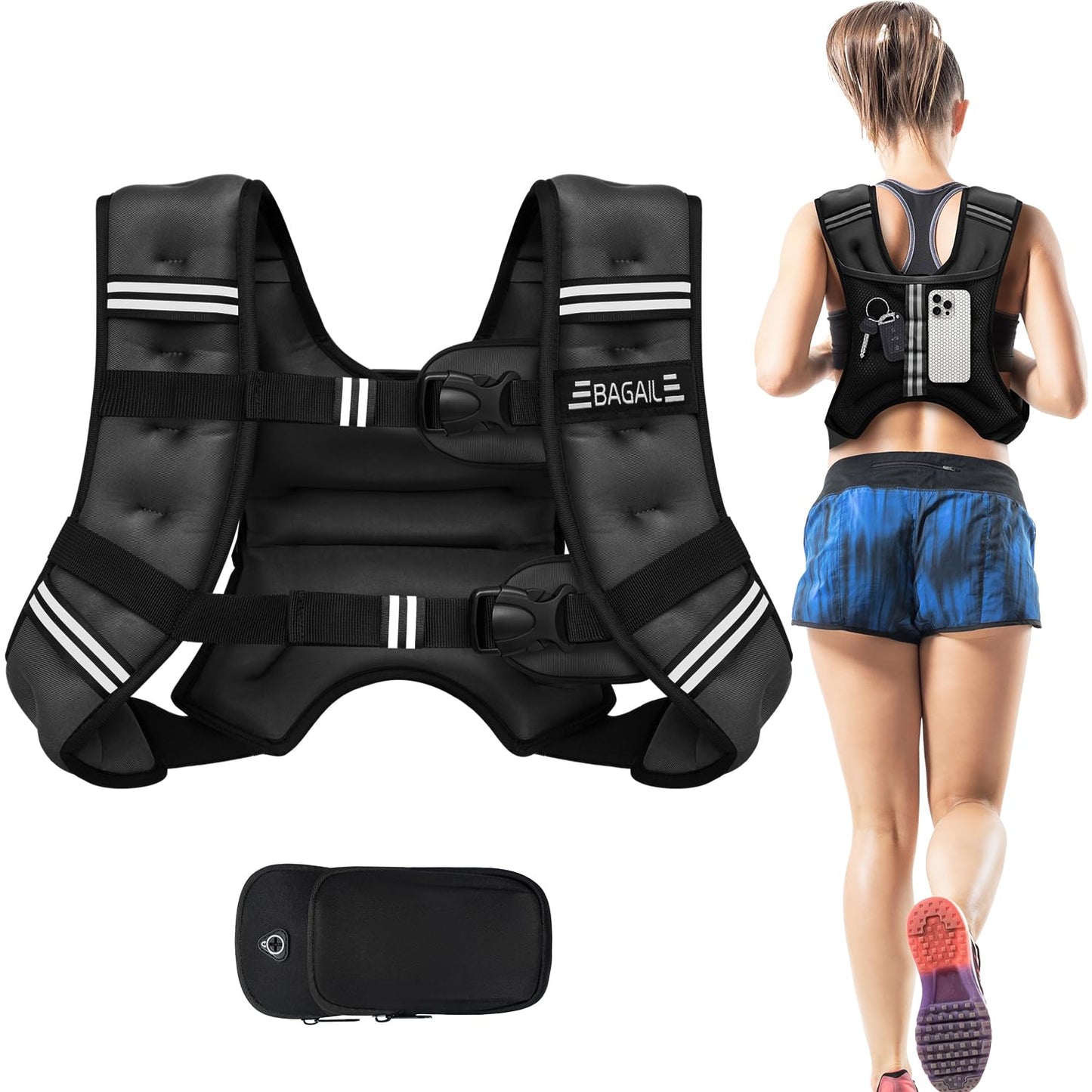Gewichtsweste, 6 kg, Schwarz 6kg/13.2lb