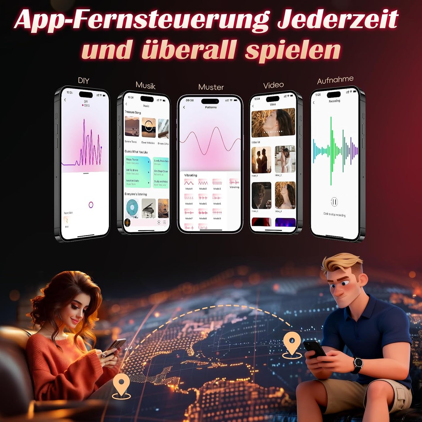 Strap on Vibrator mit App Steuerung