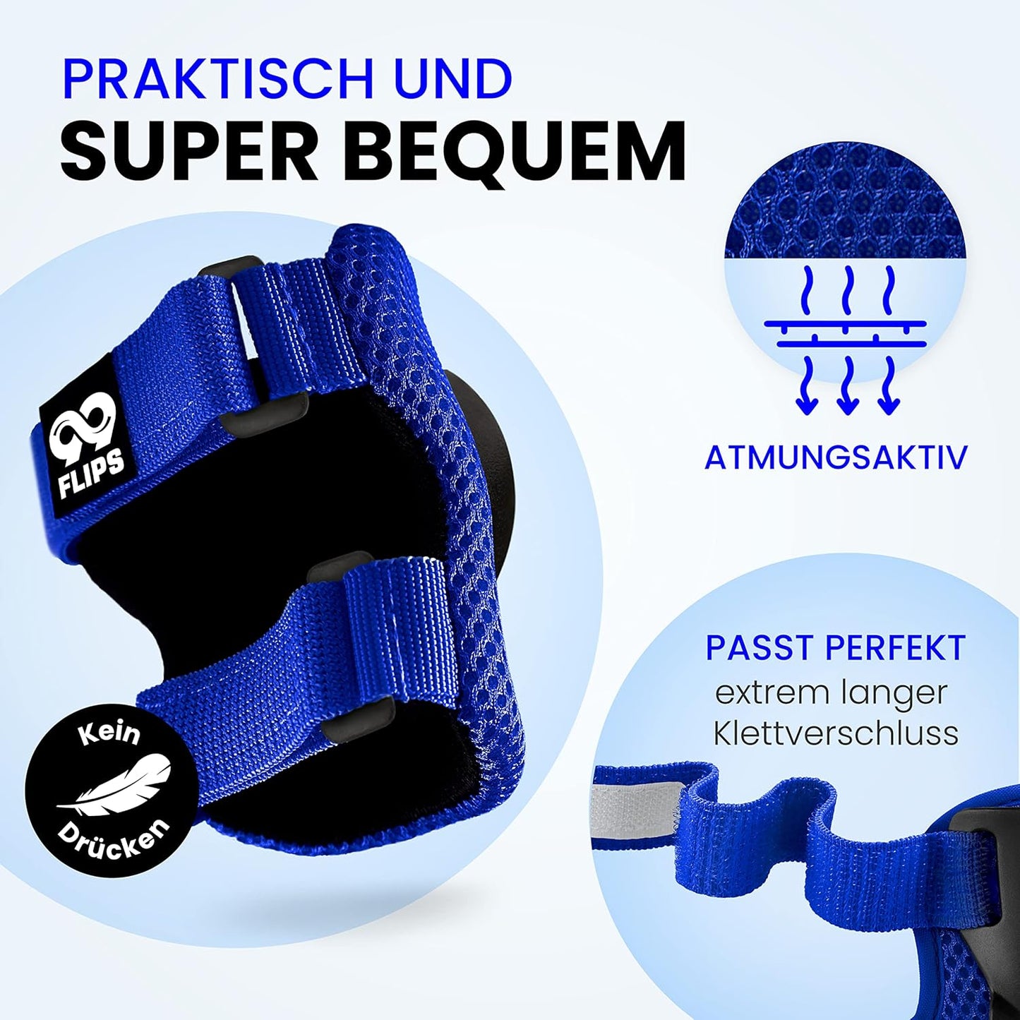Inliner-Schutzausrüstung für Kinder, XS - 3-8 Jahre BLUE