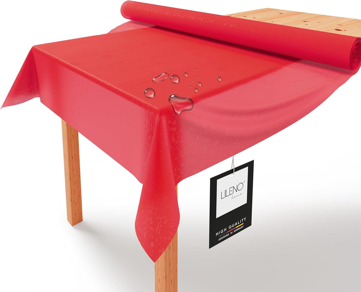 Abwaschbare Tischdeckenrolle, 2500 x 110 cm (Rechteckig) Rot