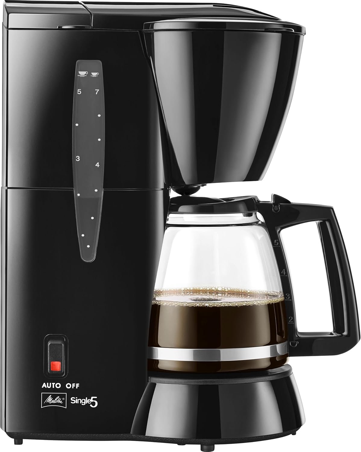 Single 5 Filterkaffeemaschine mit Glaskanne, Glaskanne Schwarz