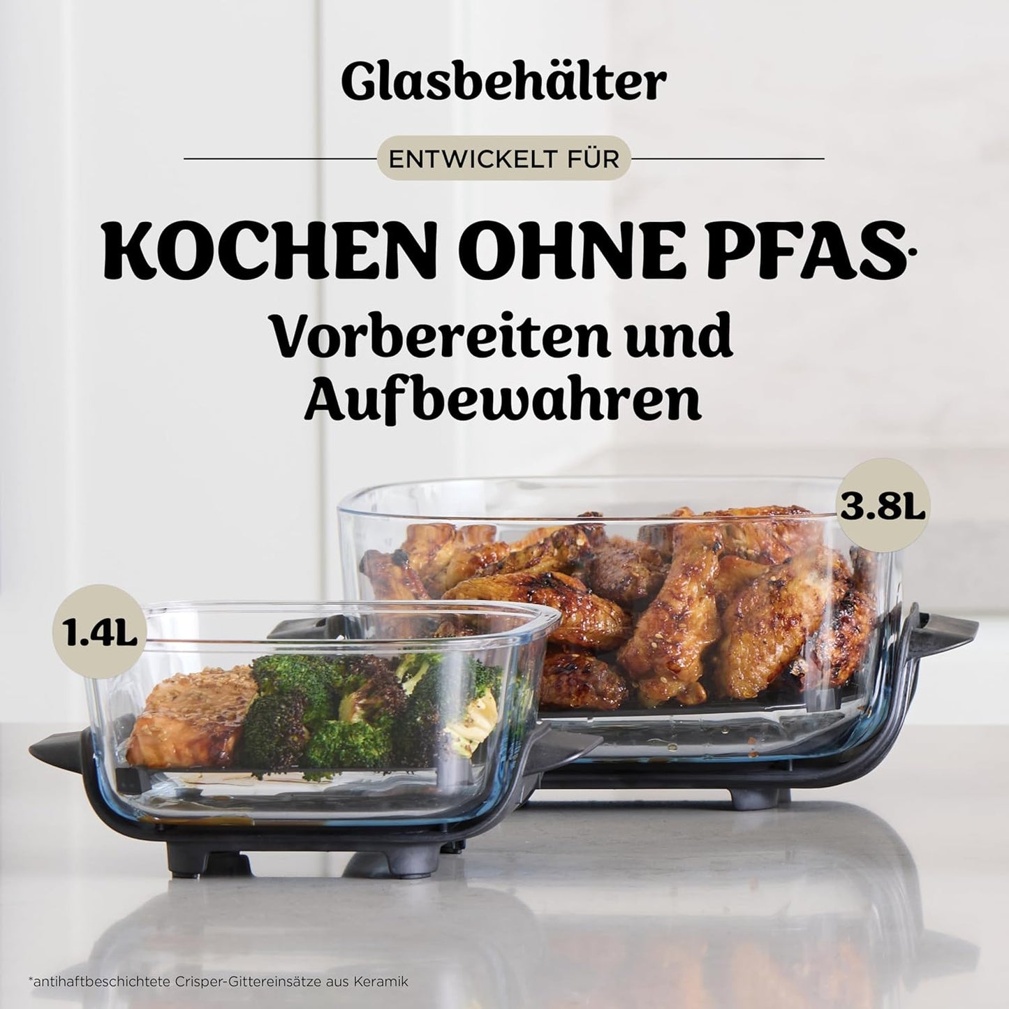 Crispi 4-in-1 Heissluftfritteuse, Stein