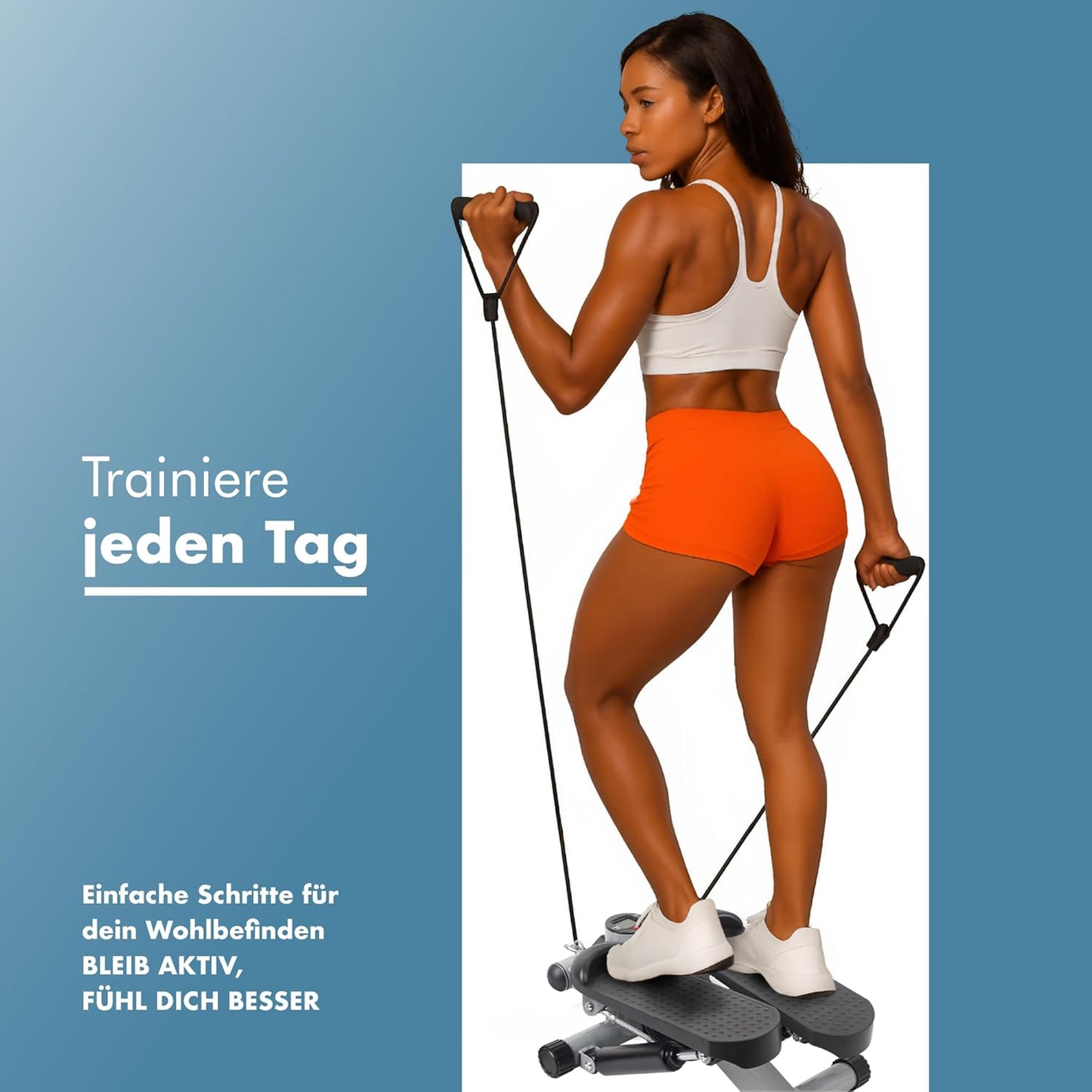 Mini Stepper mit Widerstandsbändern & LCD-Display