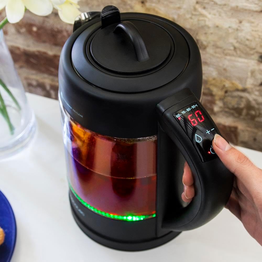 Wasserkocher mit Temperaturregelung, Edelstahl | 2 in 1 | Temperaturregelung wasserkocher