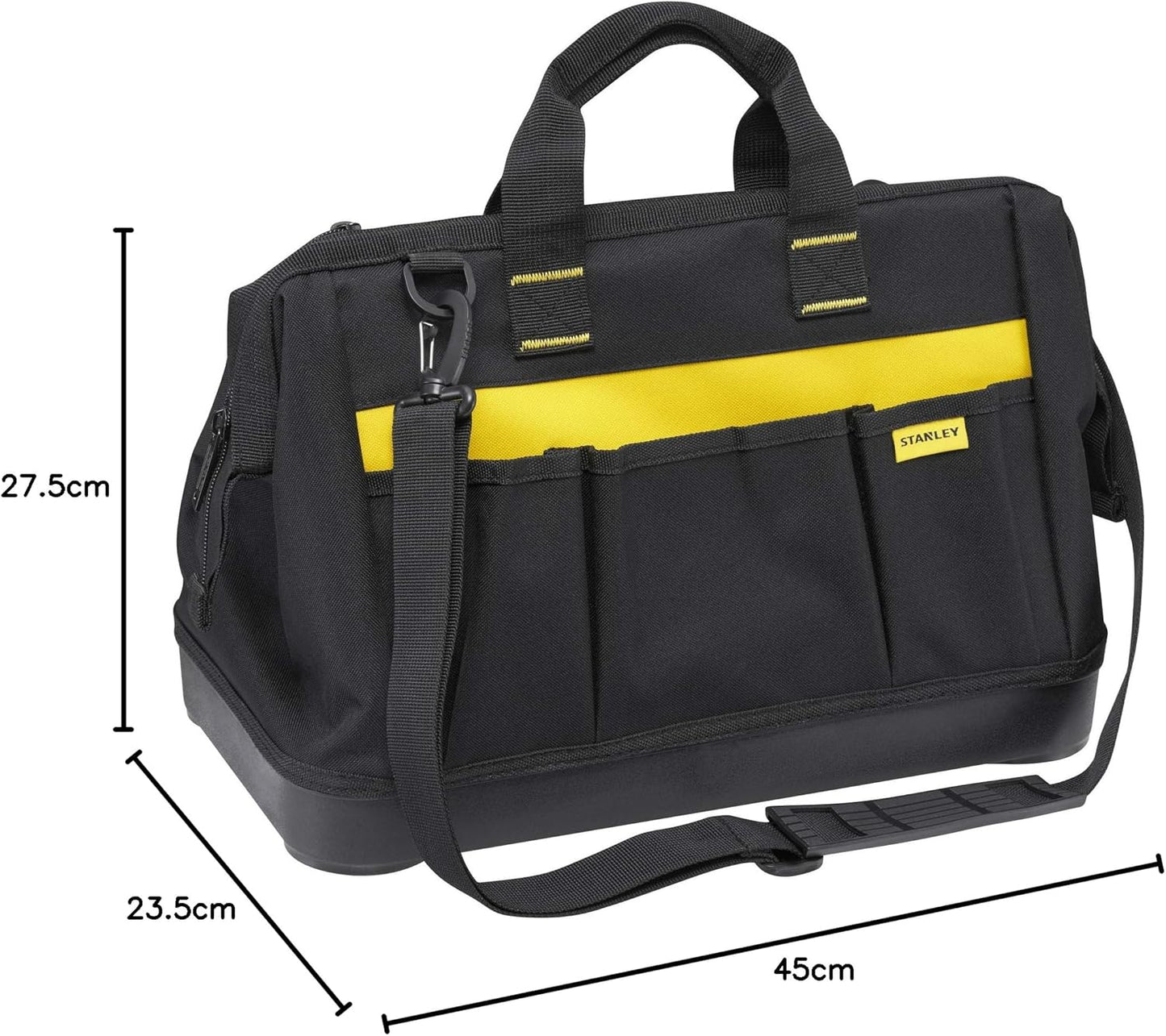 Werkzeugtasche mit robustem Kunststoffboden, 1 Gelb,schwarz
