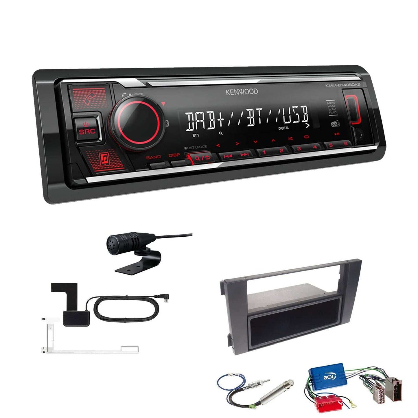 1-DIN Digital Media Receiver mit DAB+ und Bluetooth