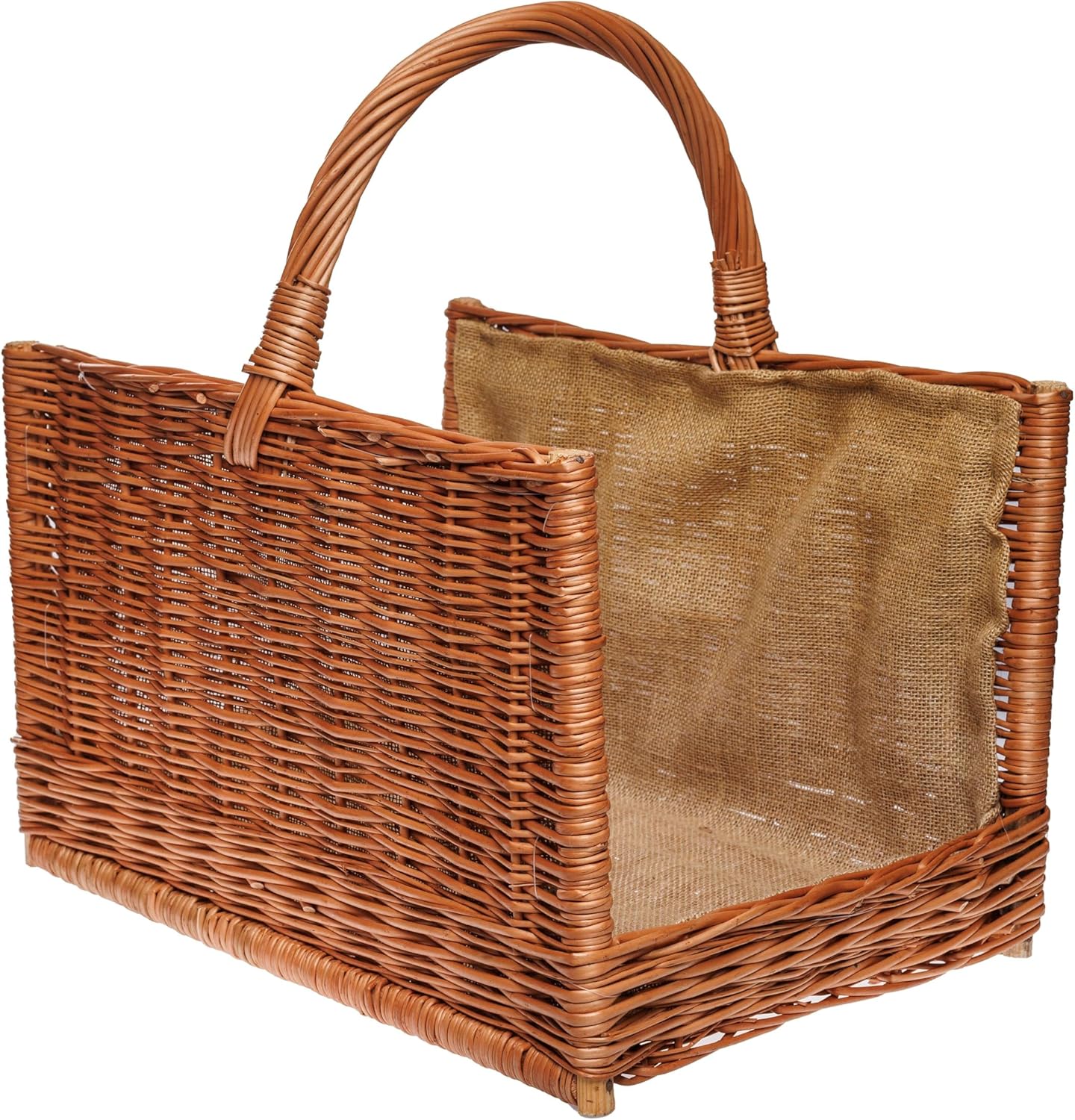 Weiden-Brennholzkorb mit Griff, 51 x 33 x 35cm
