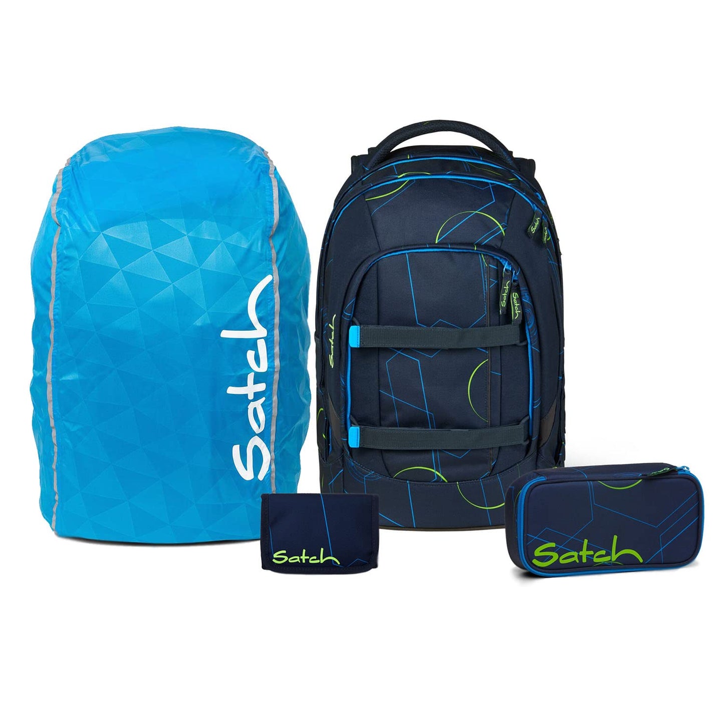 Schulrucksack-Set (4-tlg.) Streetwalk Edition, Blue Tech