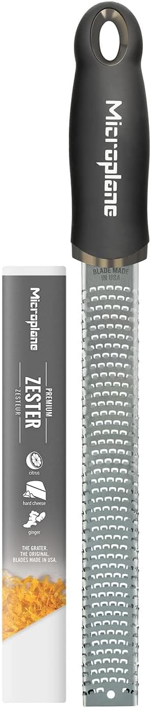 Zester Küchenreibe, ca. 325 x 35 x 30 mm Schwarz
