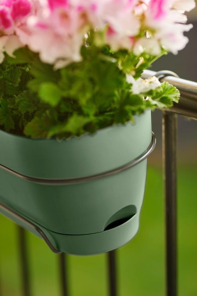 Vibia Campana Balkonkasten mit Wasserreservoir, Pistazien Grün 50 cm