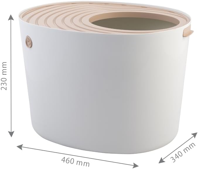 Katzentoilette PUNT-530 mit Deckel und Schaufel, Beige Gross