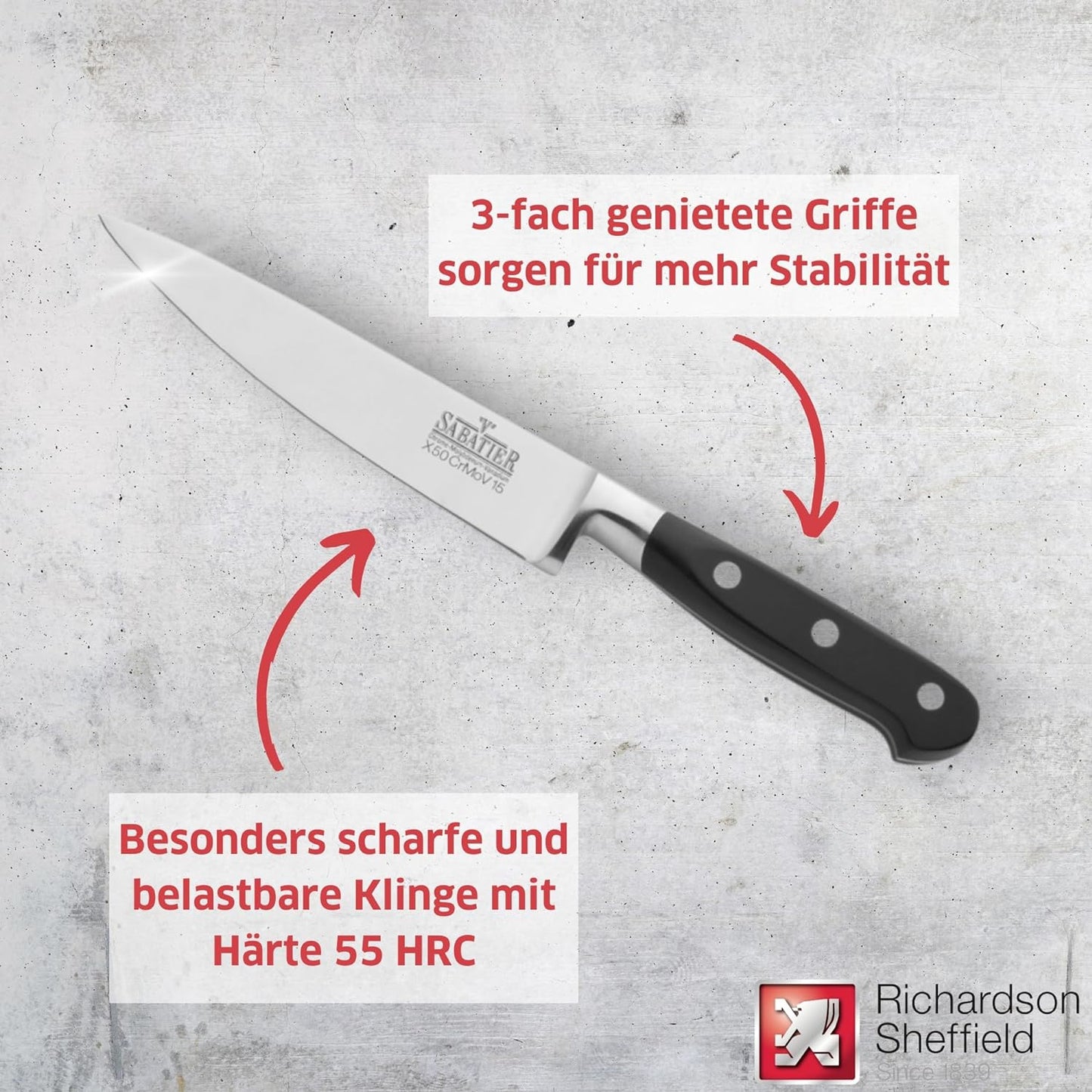 V Sabatier Messerhalter Set, 5-tlg