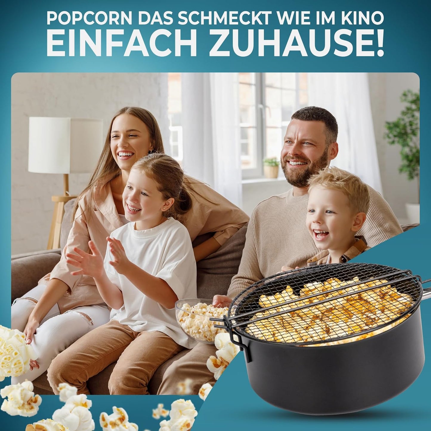 Outdoor-Popcorn-Pfanne für Lagerfeuer und Grill