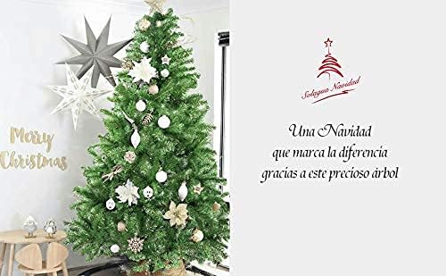 Künstlicher Weihnachtsbaum mit Metallständer (150 cm), 150 cm Glitzergrün