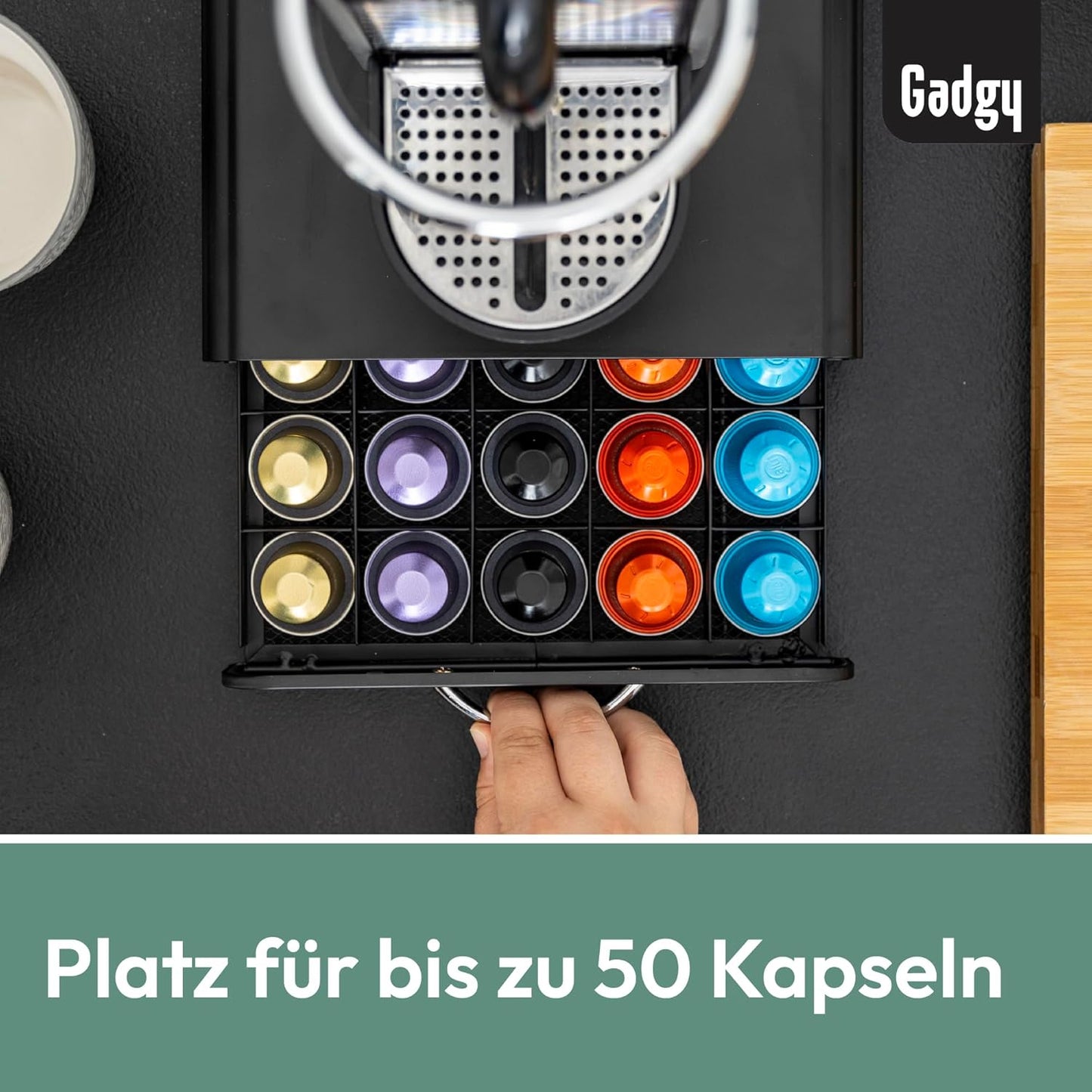 Kapselhalter für Nespresso, 50 Kapseln, 50 Nespresso Pods