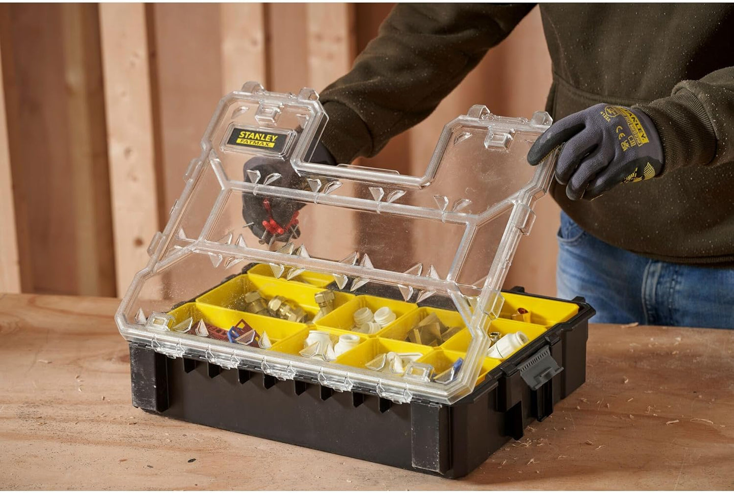 FatMax 1-97-521 Aufbewahrungsbox mit herausnehmbaren Fächern, 1 Mehrfarbig