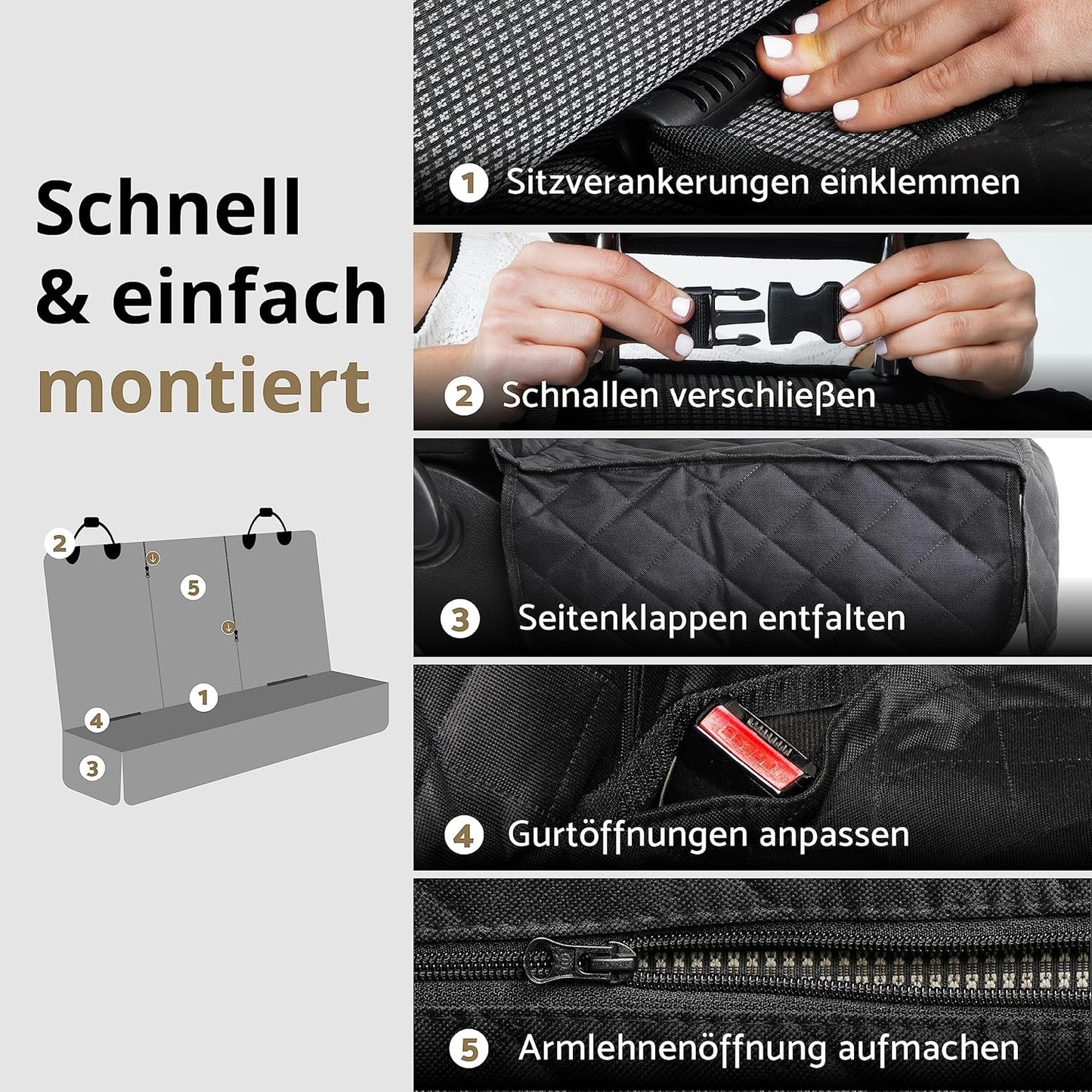 Hunde-Autositzbezug (Universal, wasserfest), Universell