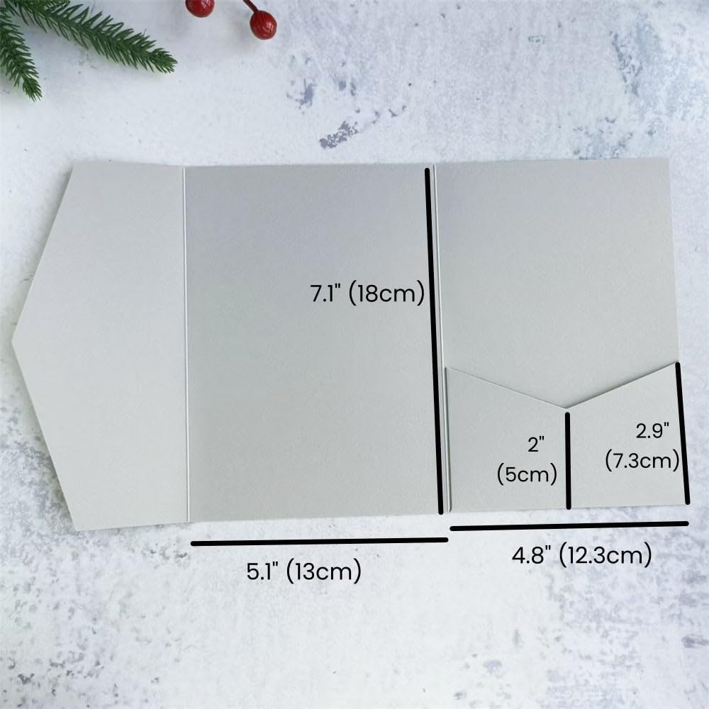 Hochzeitseinladungen (25 Stück), Silber