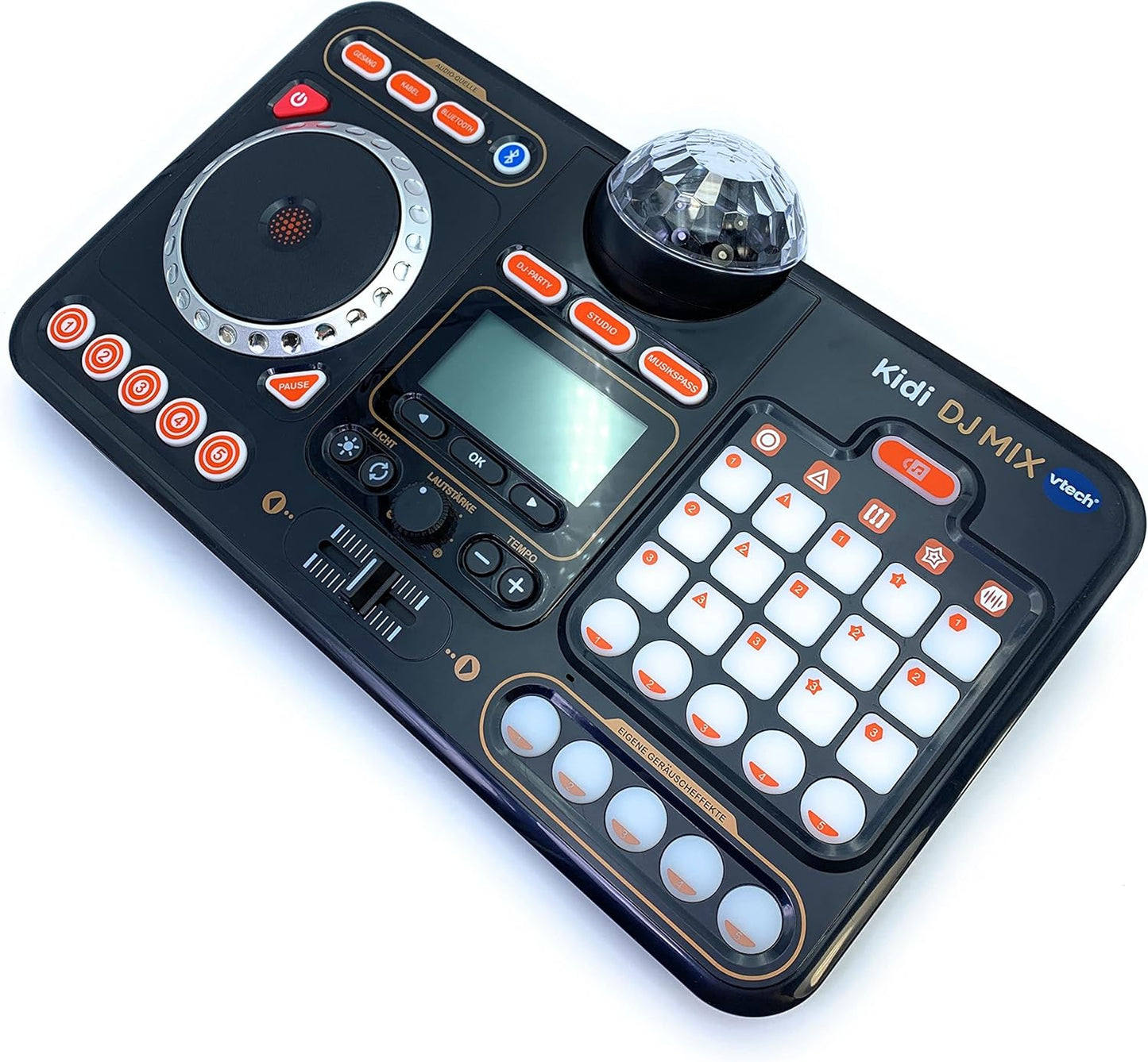 Kidi DJ Mix DJ-Mischpult für Kinder, Schwarz