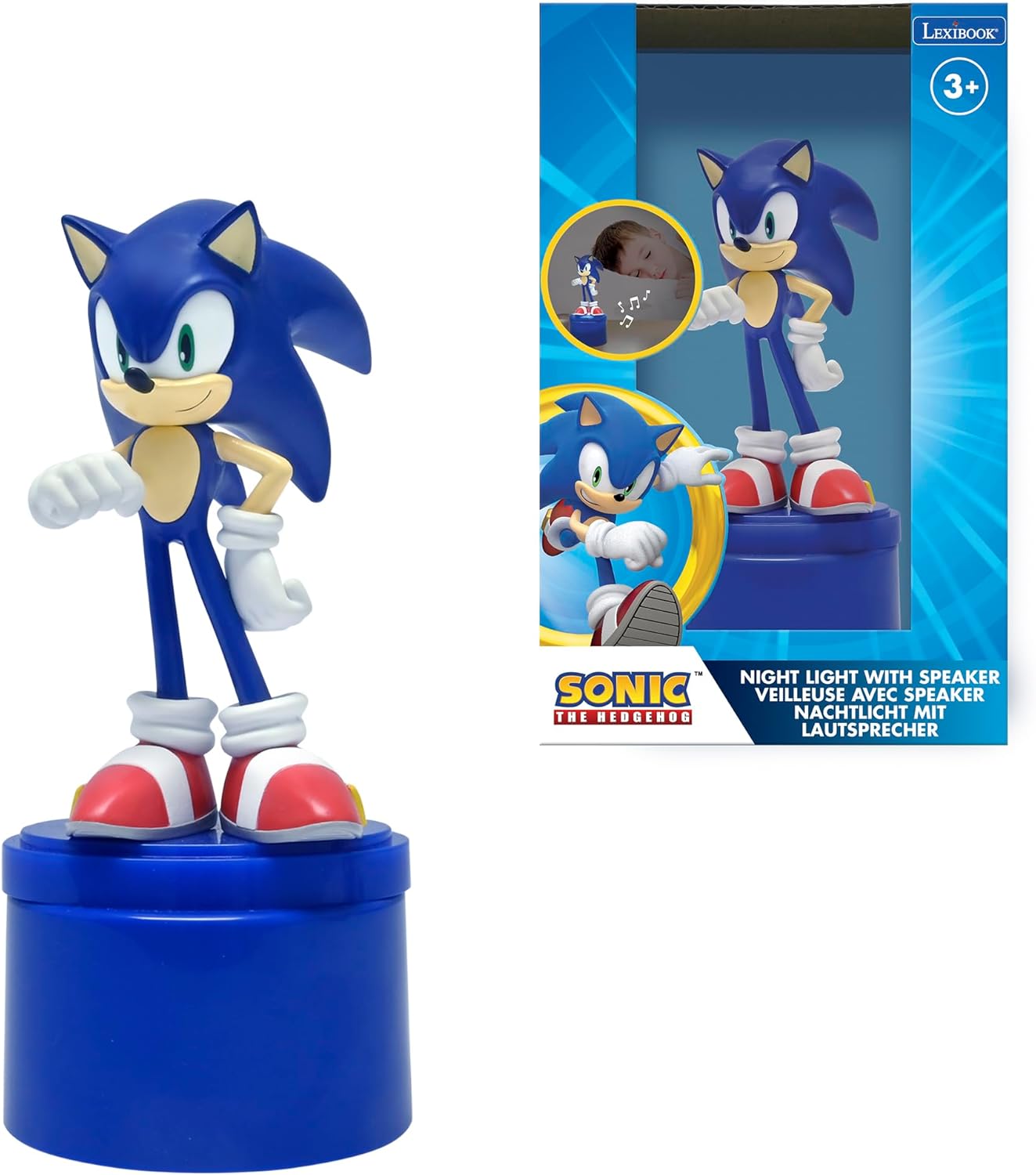 Sonic The Hedgehog Nachtlicht mit Lautsprecher, Sonic The Hedgehog