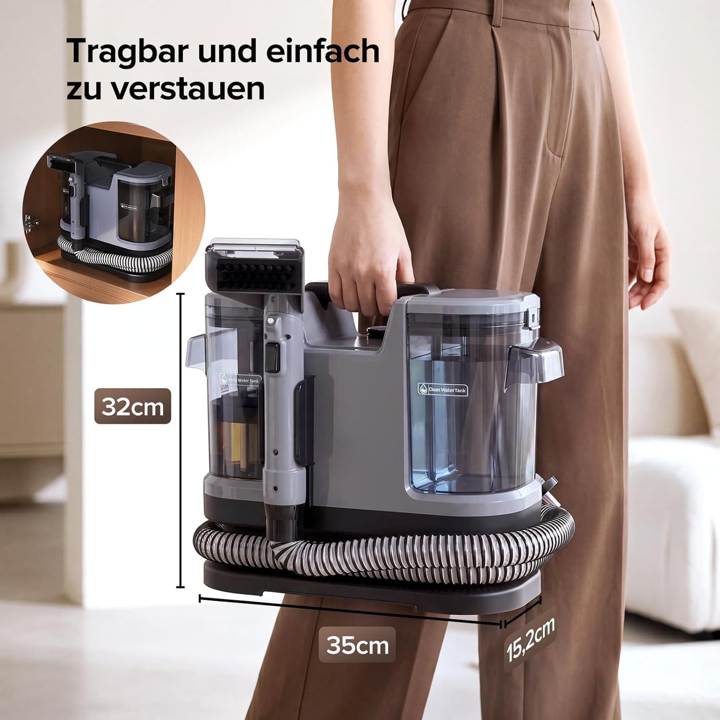 Nasssauger Polsterreiniger, Grau